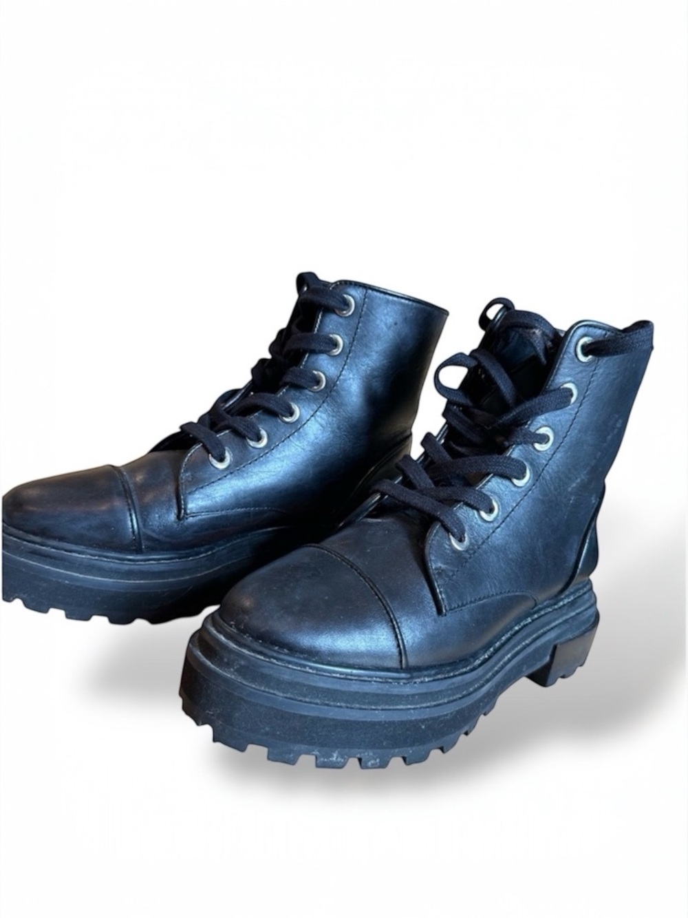 SCHUTZ Black Combat & Moto Boots